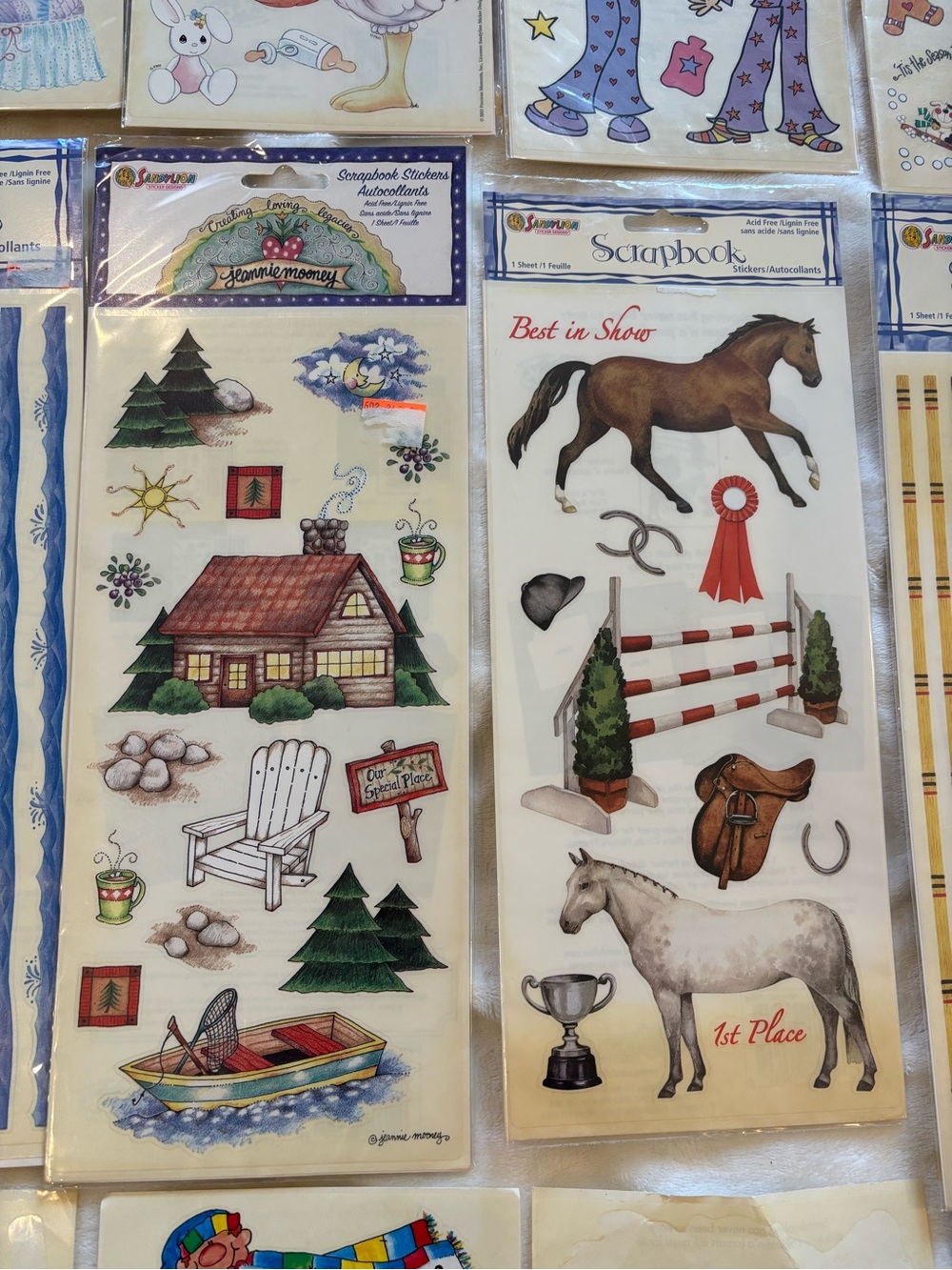 Vintage SandyLion Scrapbook Sticker Lot 2000-2004 - 14 new, 9 partial packages - Picture 8 of 14